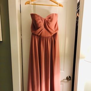 Strapless Bridesmaids Dress- Rose